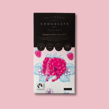 Wellington Chocolate Factory Raspberry Milk Chocolate Bar 